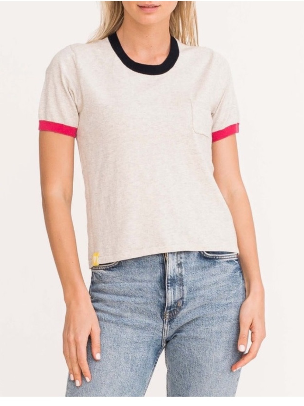 Kerri Rosenthal Blouse Lonnie Ringer Short Sleeve Tee in Quartz
